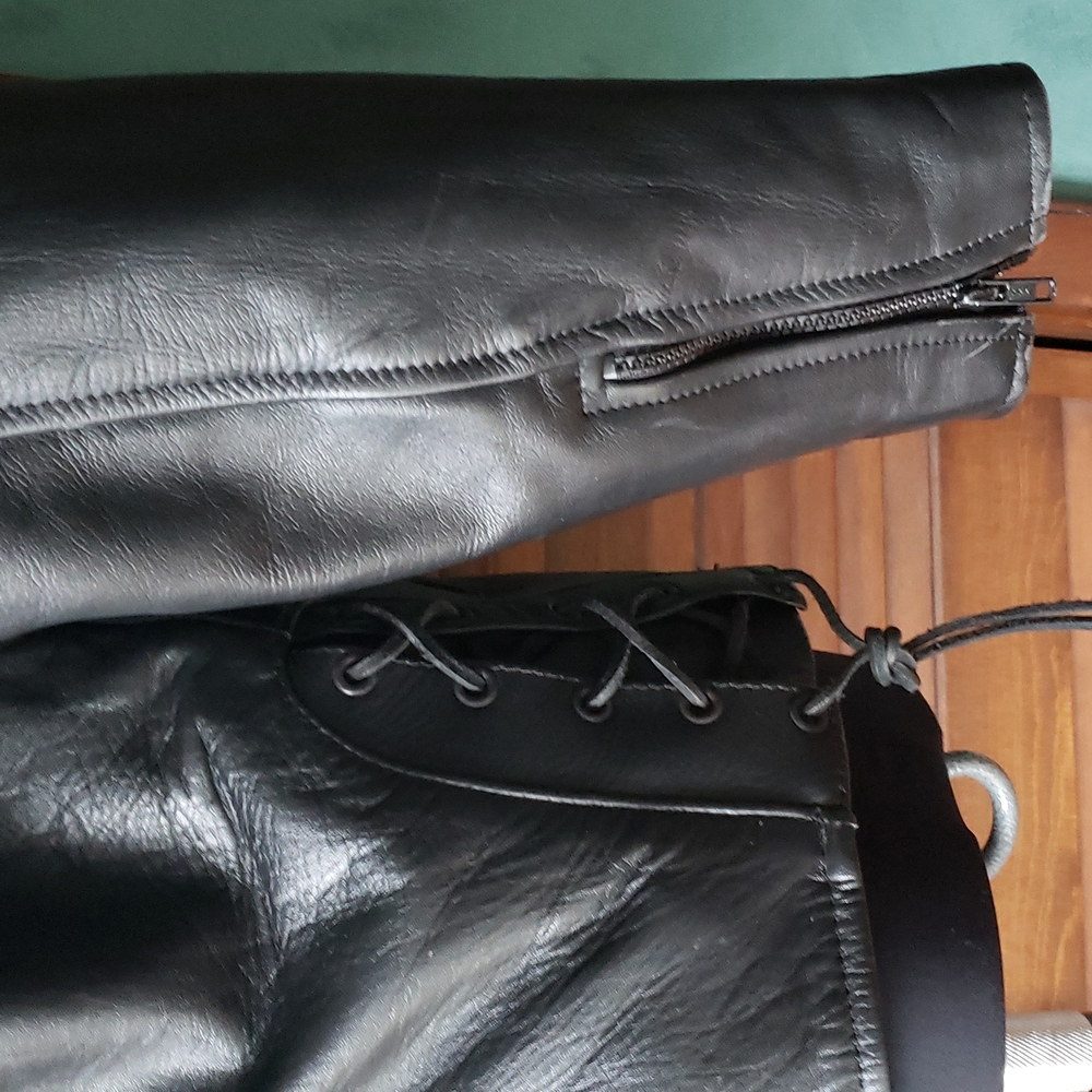 Hot Leathers🔥Genuine Leather Black Moto Jacket with Zip Out Lining Size Medium - Picture 16 of 16